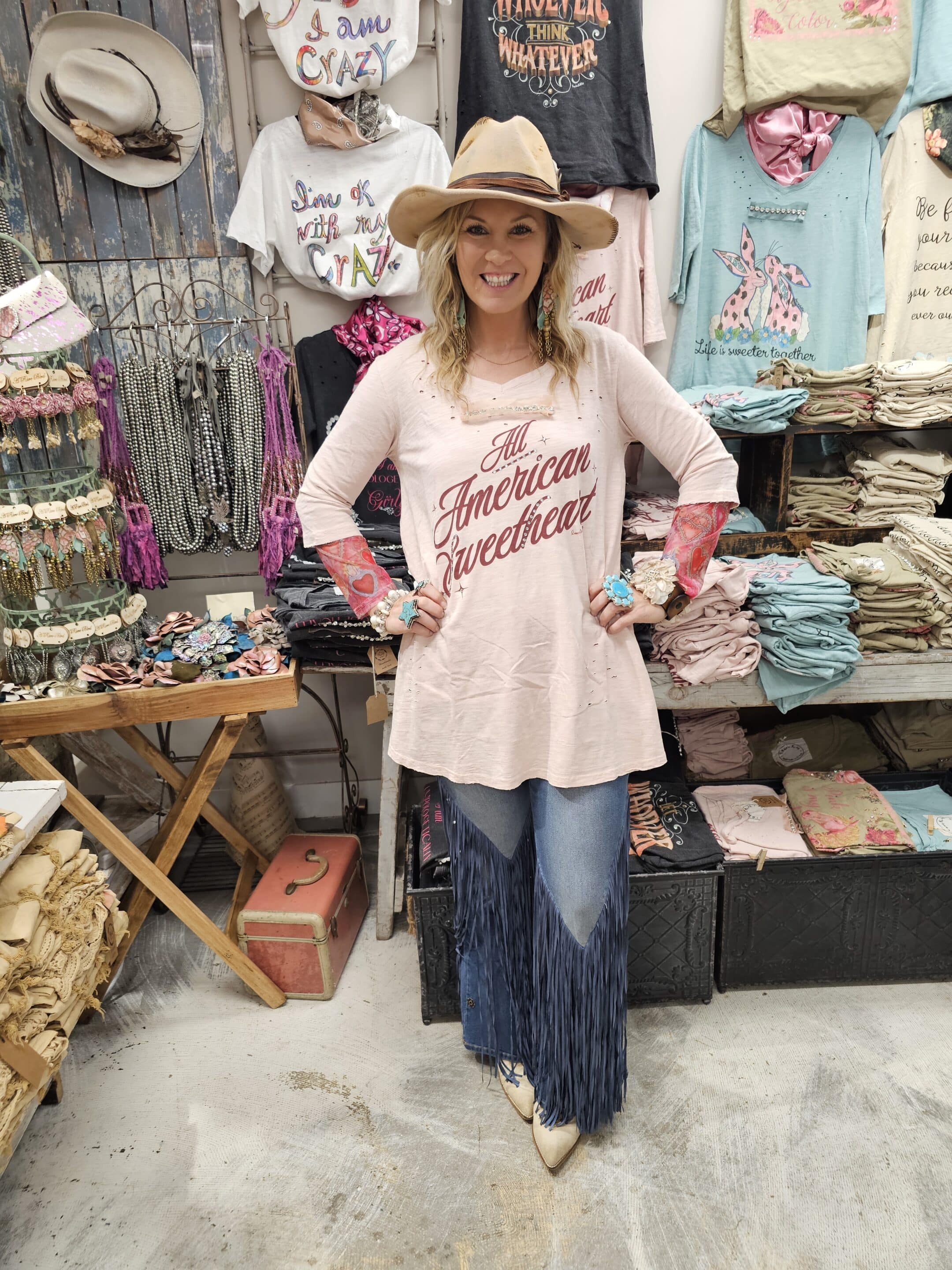 All American Sweetheart Tattered Tee