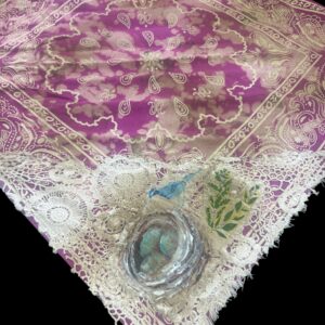 Magenta Hand Painted Nesting Bandana