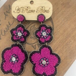 MAGENTA MAKE ME HAPPY EARRINGS