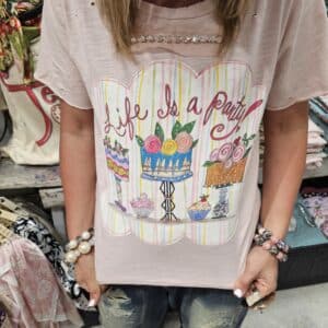 Life Is A Party Tattered Tee
