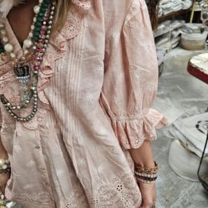 Pink Eyelet Linen Top Bundle